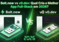 Bolt.new vs v0.dev: Qual Cria o Melhor App Full-Stack em 2026?