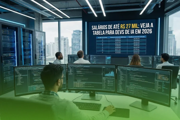 Salários de até R$ 27 mil: Veja a Tabela para Devs de IA em 2026